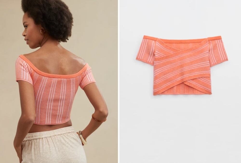 NWOT Aerie Reversible Sweater Cropped Top Size Medium